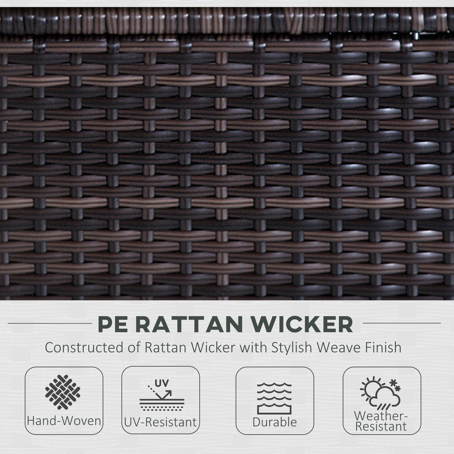 6 Piece Rattan Sofa & Coffee Table Set