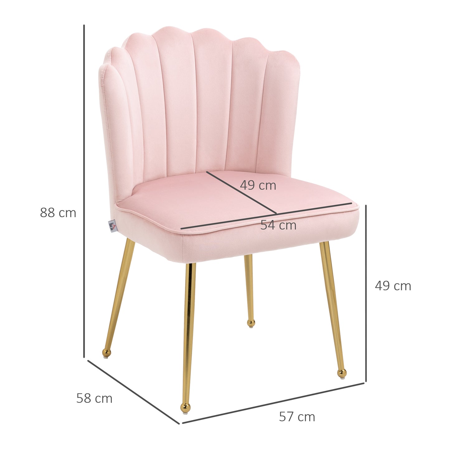 Set of 2 Shell Dining Chairs
