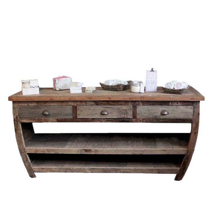 Reclaimed Teak Coastal Sideboard Console