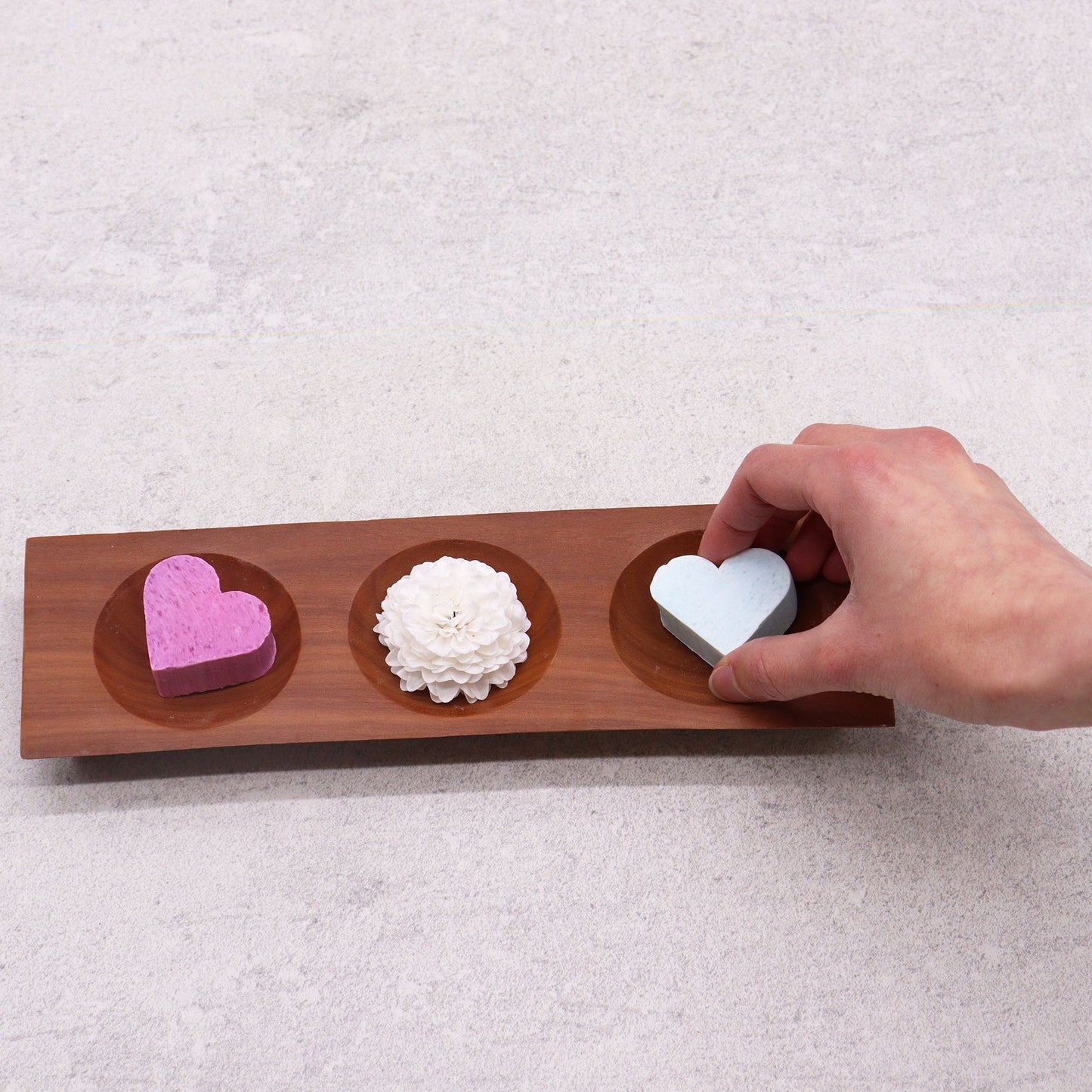 Triple Mahogany Soap Dish