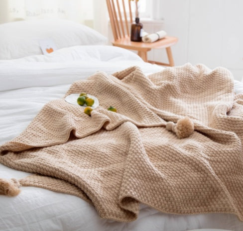Nordic Fringed Knit Blanket/Throw