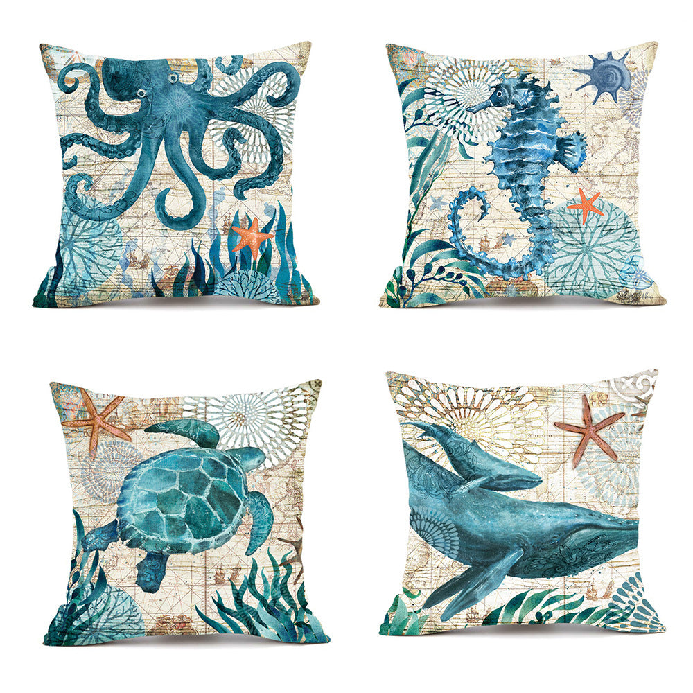 Sea-Inspired Printed Cushion Covers