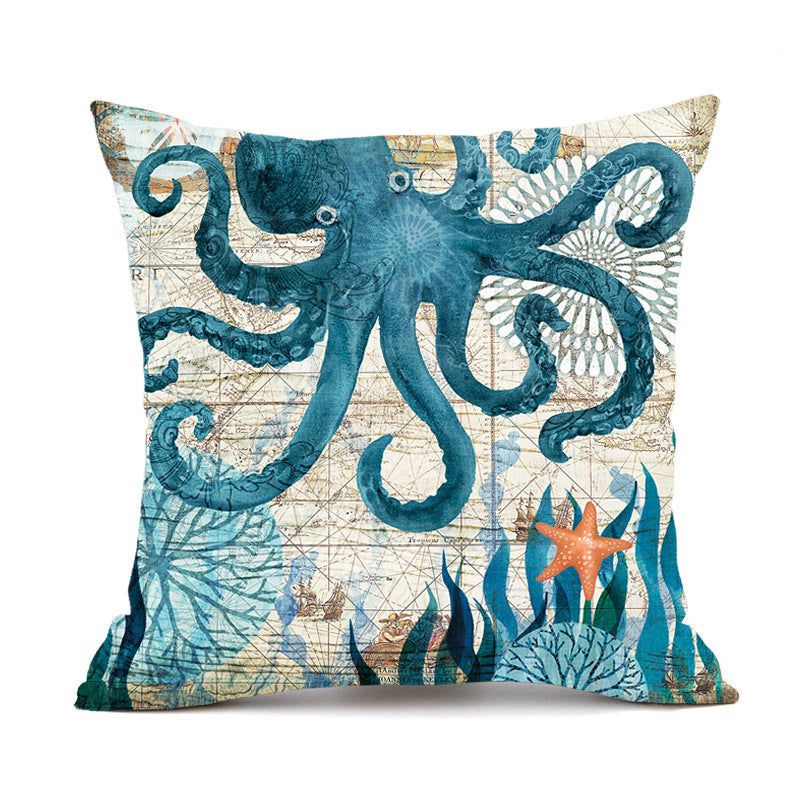 Sea-Inspired Printed Cushion Covers