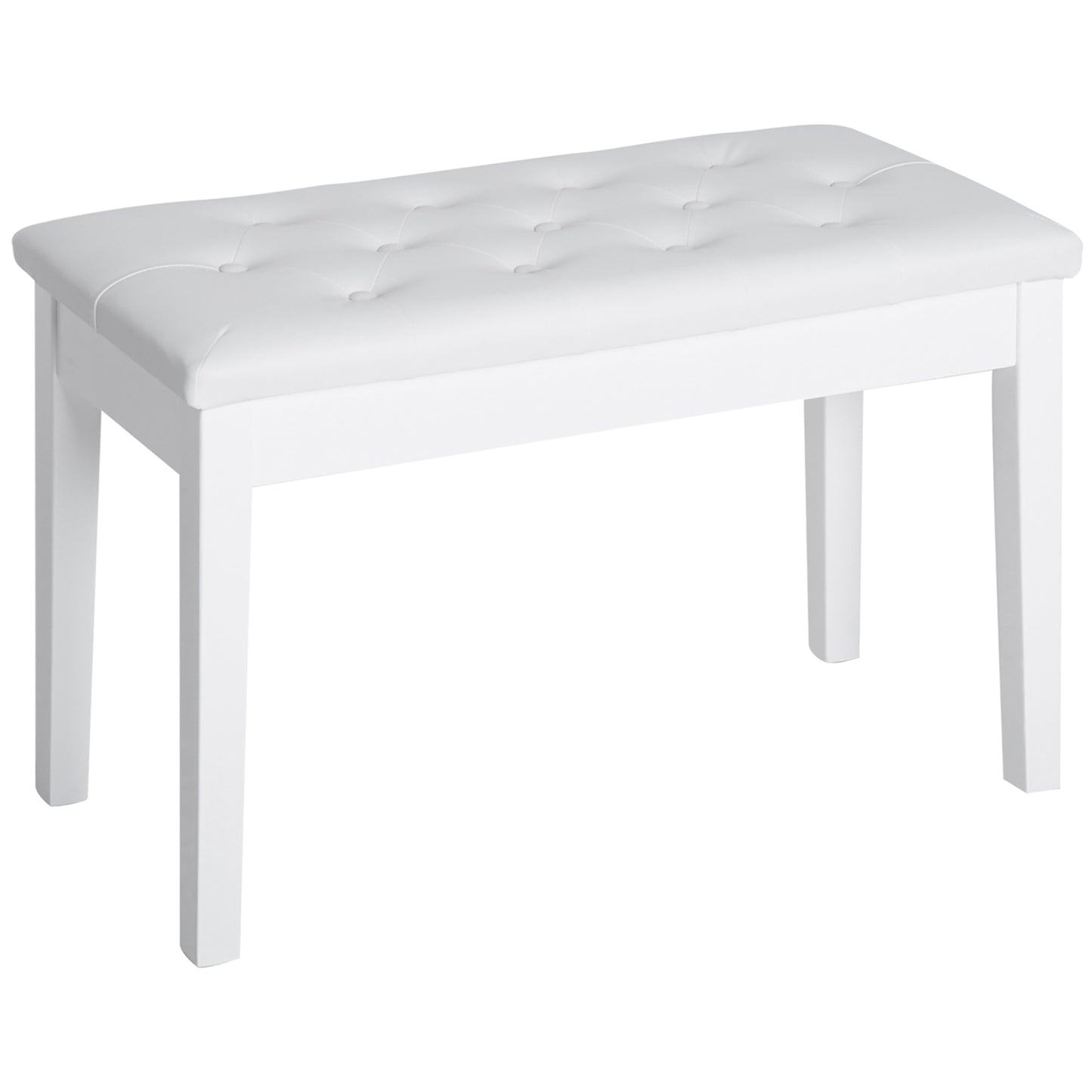 Leather Upholstered Piano/Dressing Table Stool With Storage