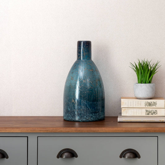 Thalassa Hand-Blown Glass Vase – Sapphire Blue 35.5cm