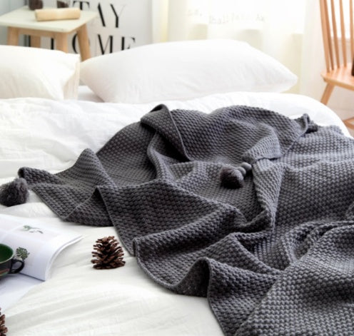 Nordic Fringed Knit Blanket/Throw