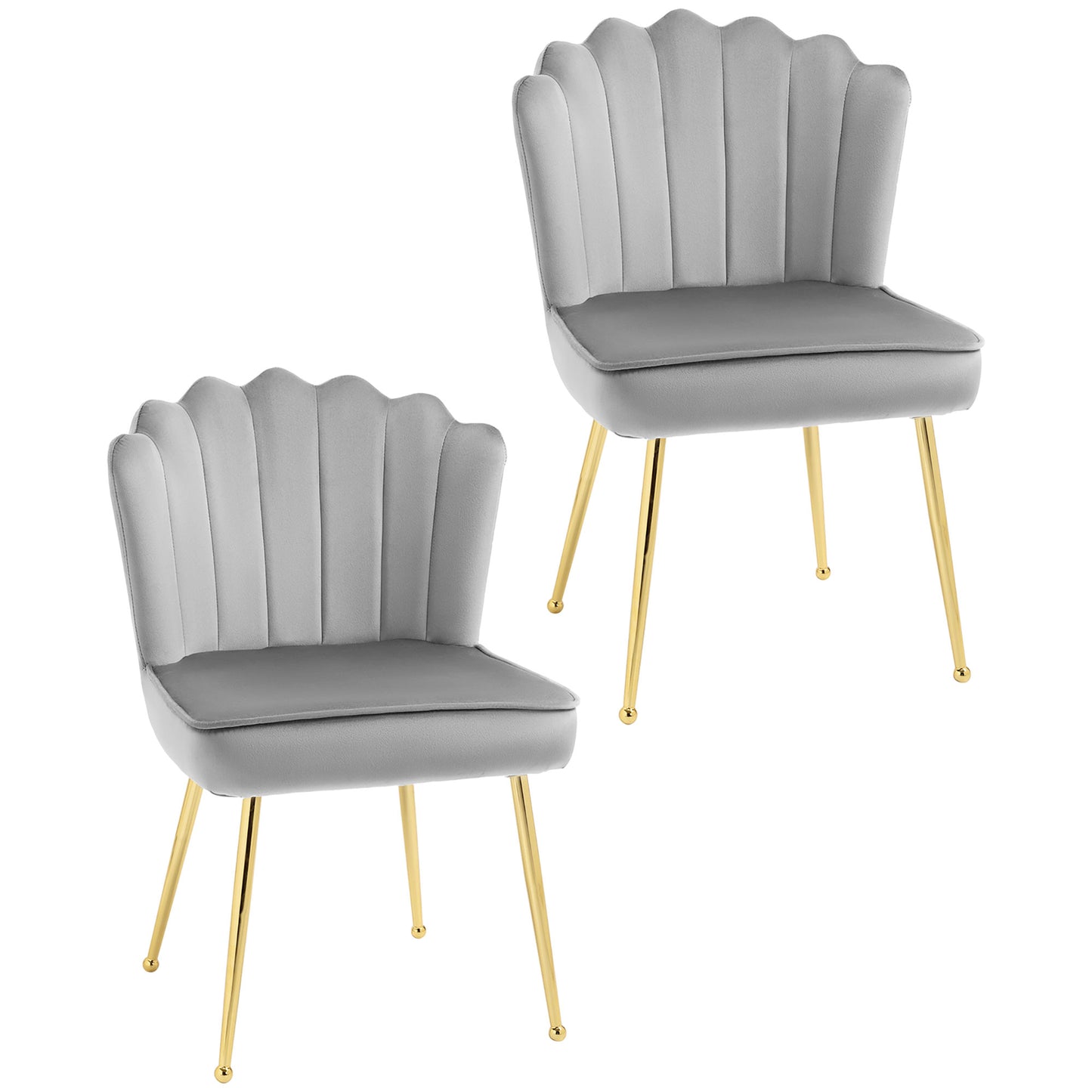 Set of Two Shell Dining Chairs