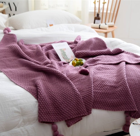 Nordic Fringed Knit Blanket/Throw
