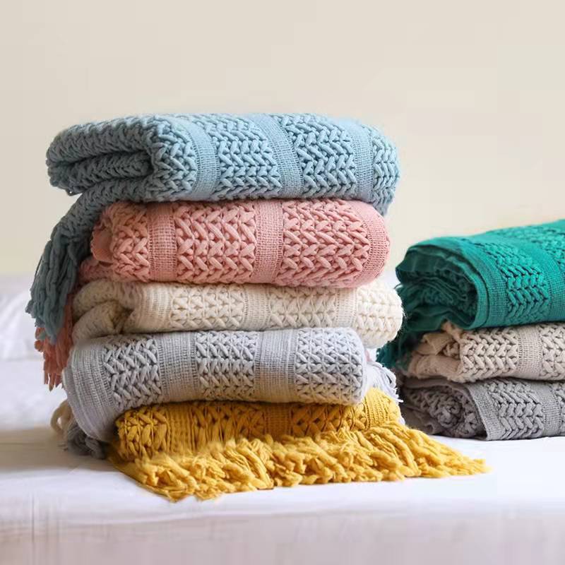Knitted Sofa Blanket / Throw / Bed Runner