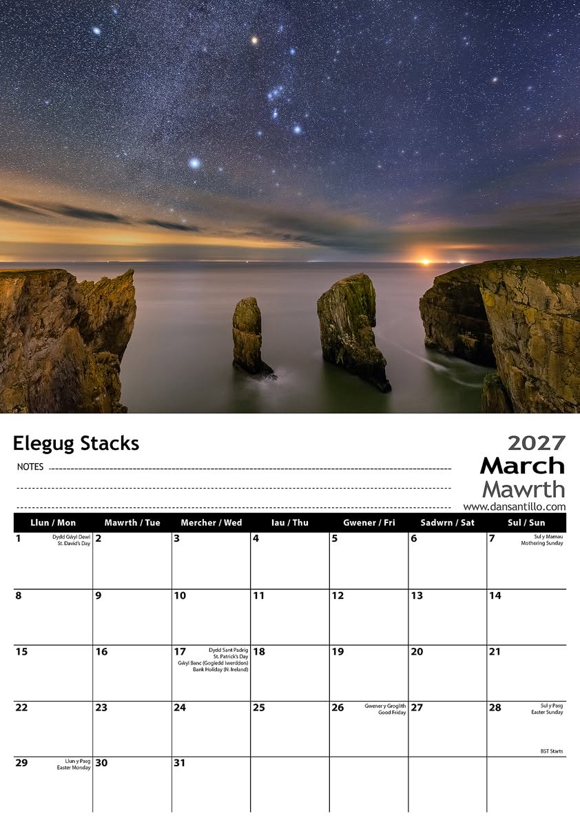 2027 Pembrokeshire Calendar