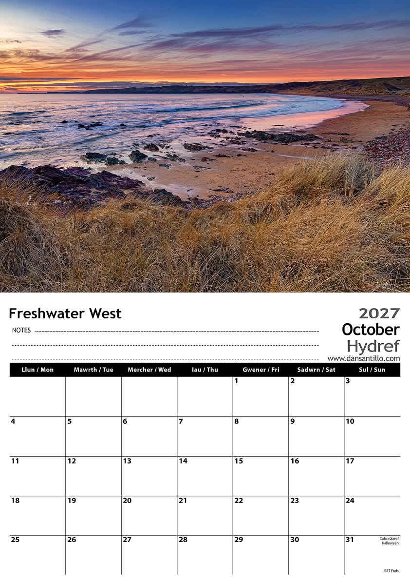 2027 Pembrokeshire Calendar