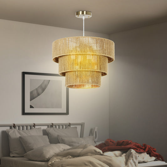 Hemp Rope 3-Layer Boho Ceiling Light