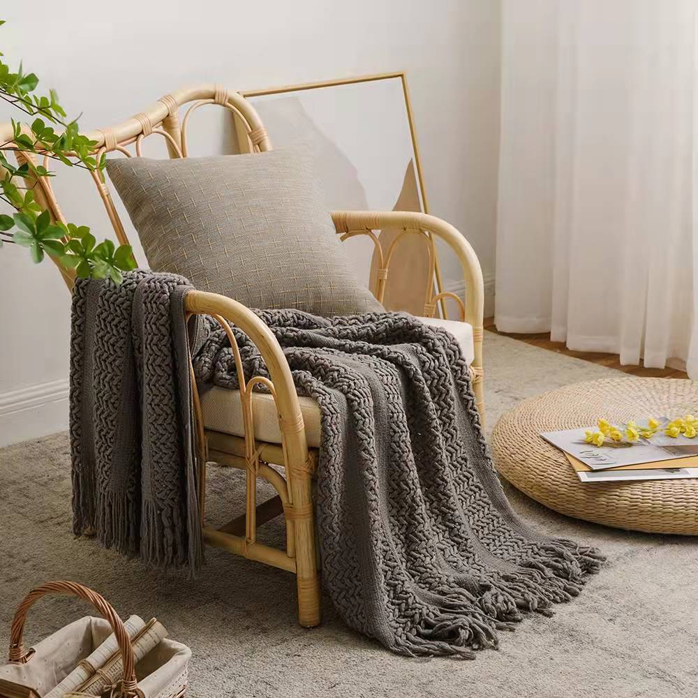 Knitted Sofa Blanket / Throw / Bed Runner