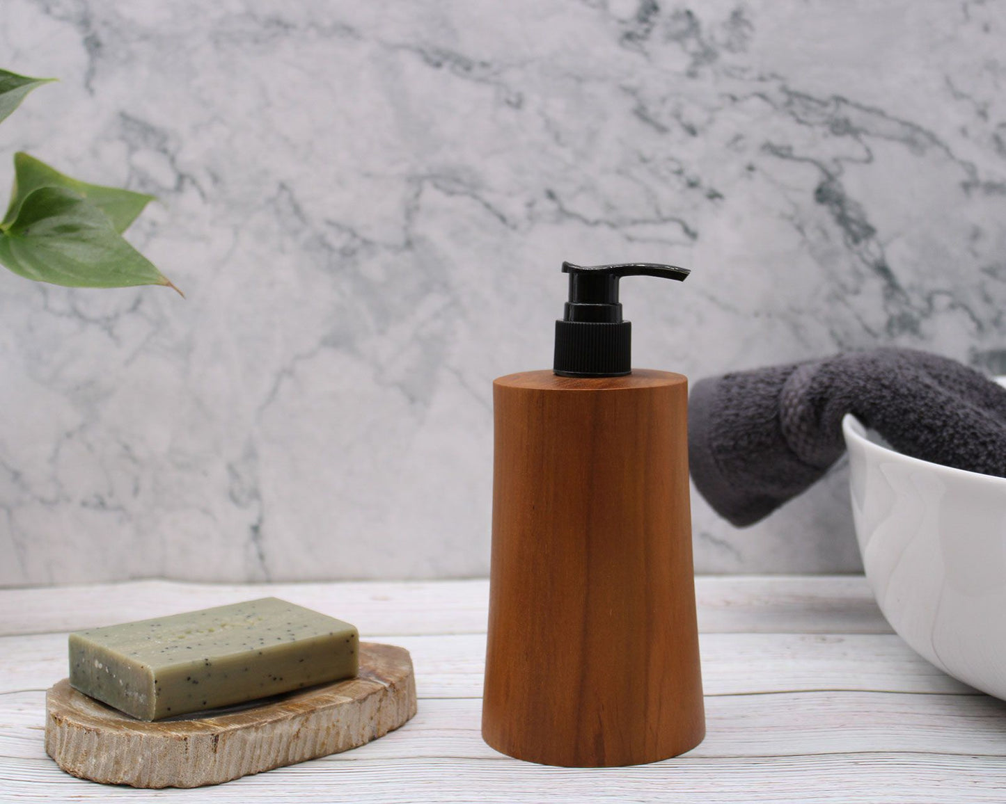 Natural Teak Soap Dispenser