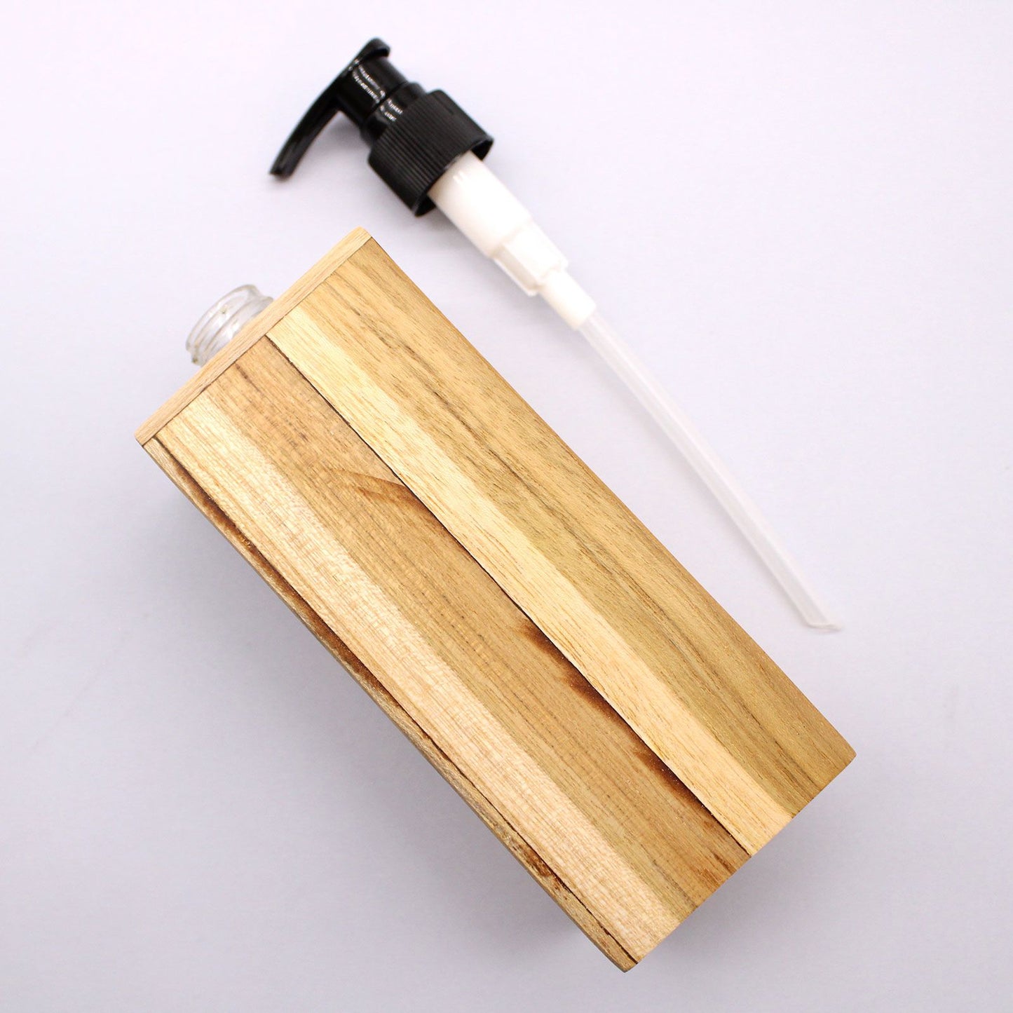 Natural Teak Soap Dispenser - Square