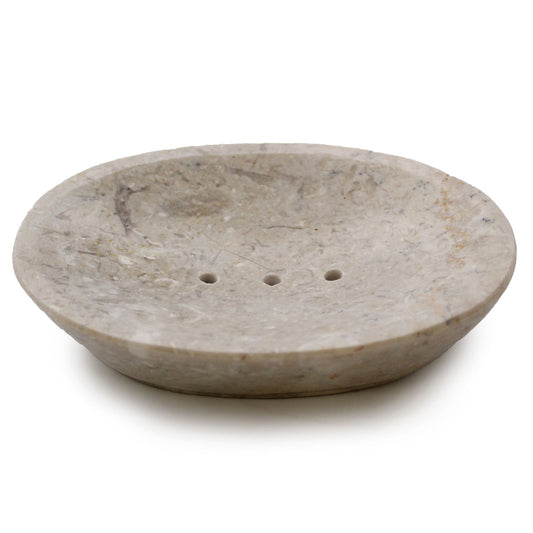 Cream Marble Soap Dish