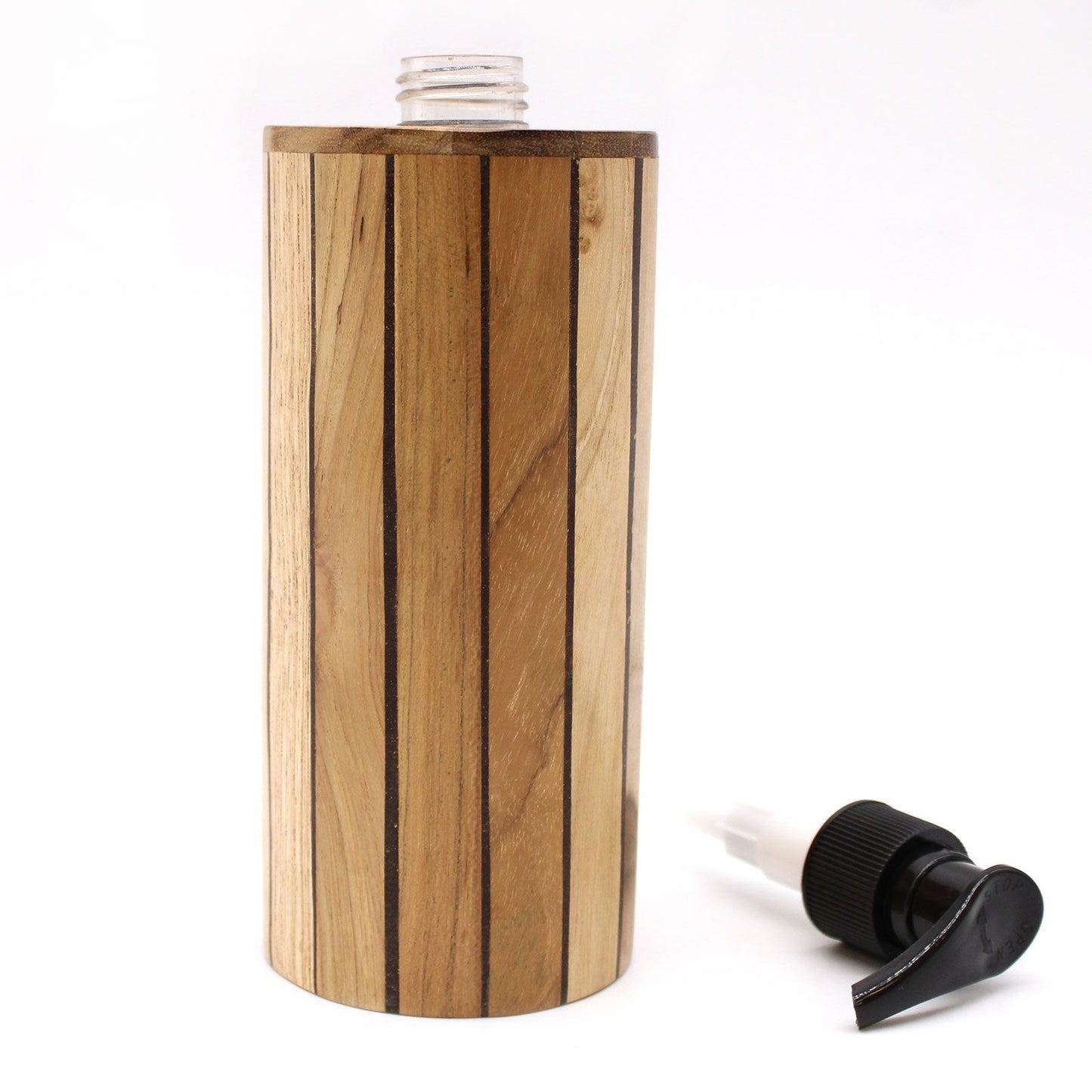 Natural Teak Soap Dispenser - Round