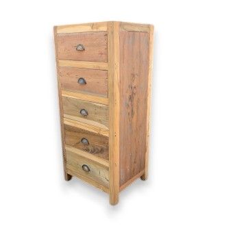 Reclaimed Teak Tallboy Chest of Drawers