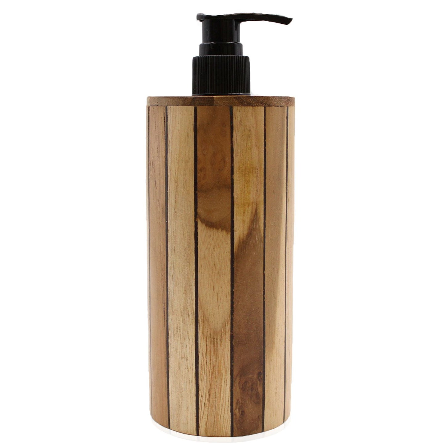 Natural Teak Soap Dispenser - Round
