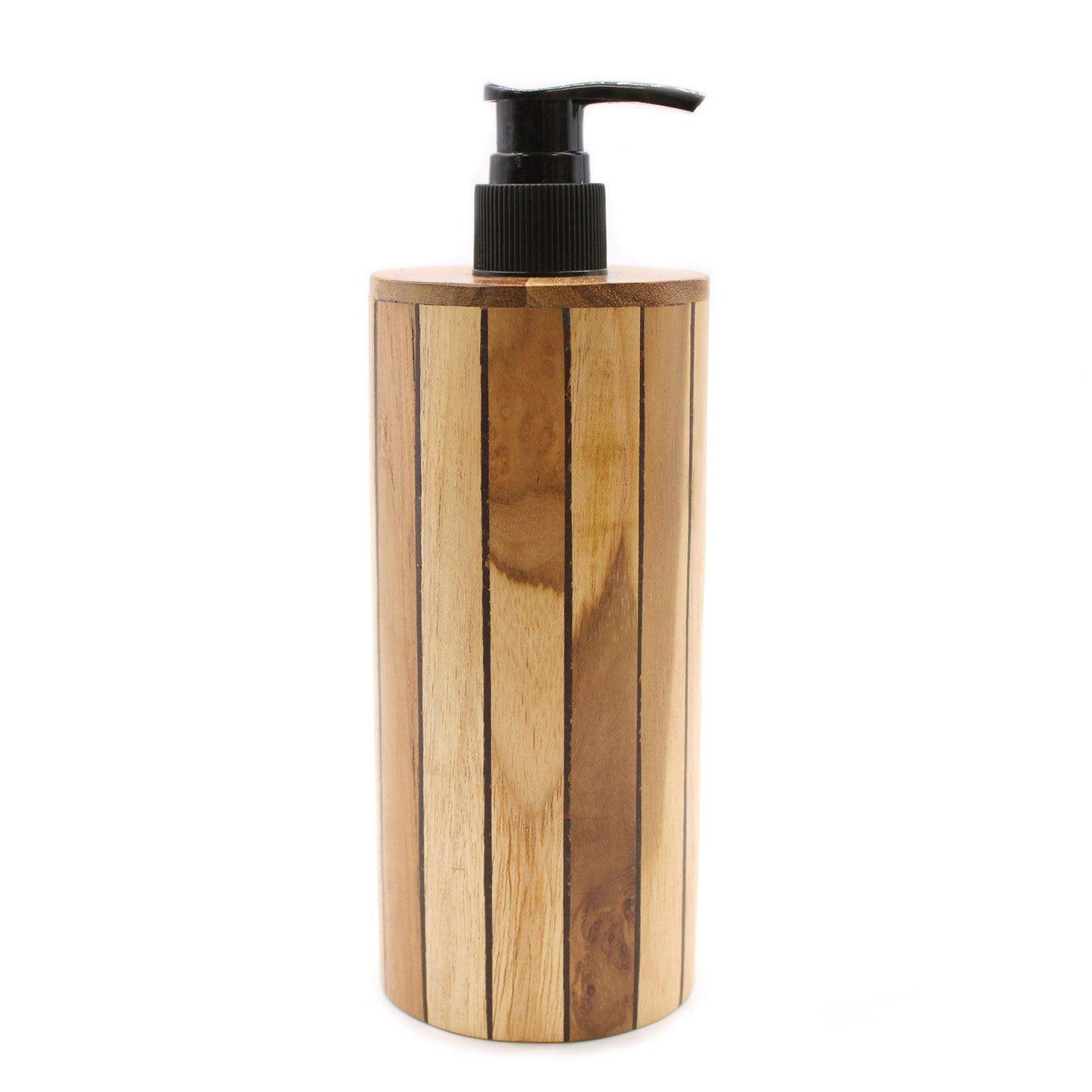 Natural Teak Soap Dispenser - Round