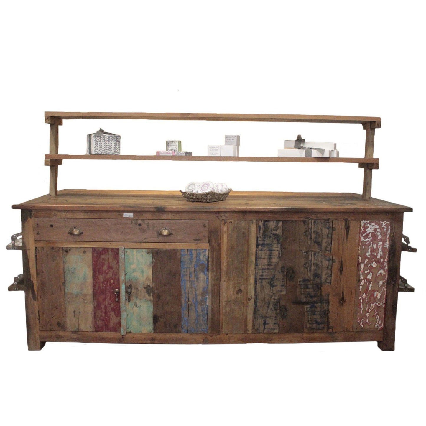 Reclaimed Coastal Market Display Console