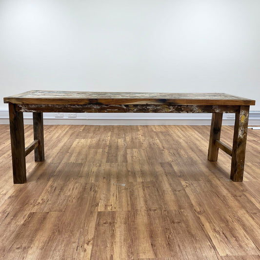 Weathered Teak Farmhouse Dining Table