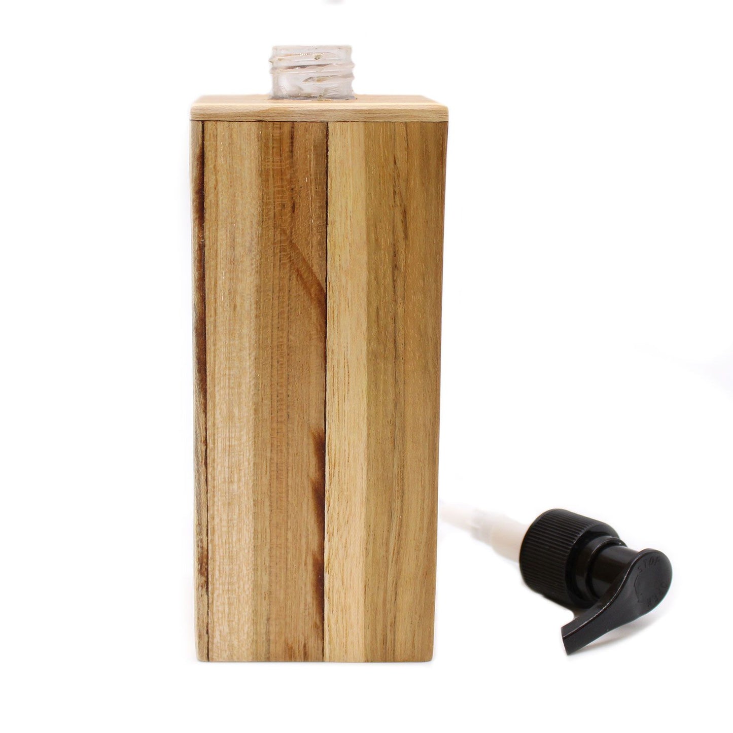Natural Teak Soap Dispenser - Square