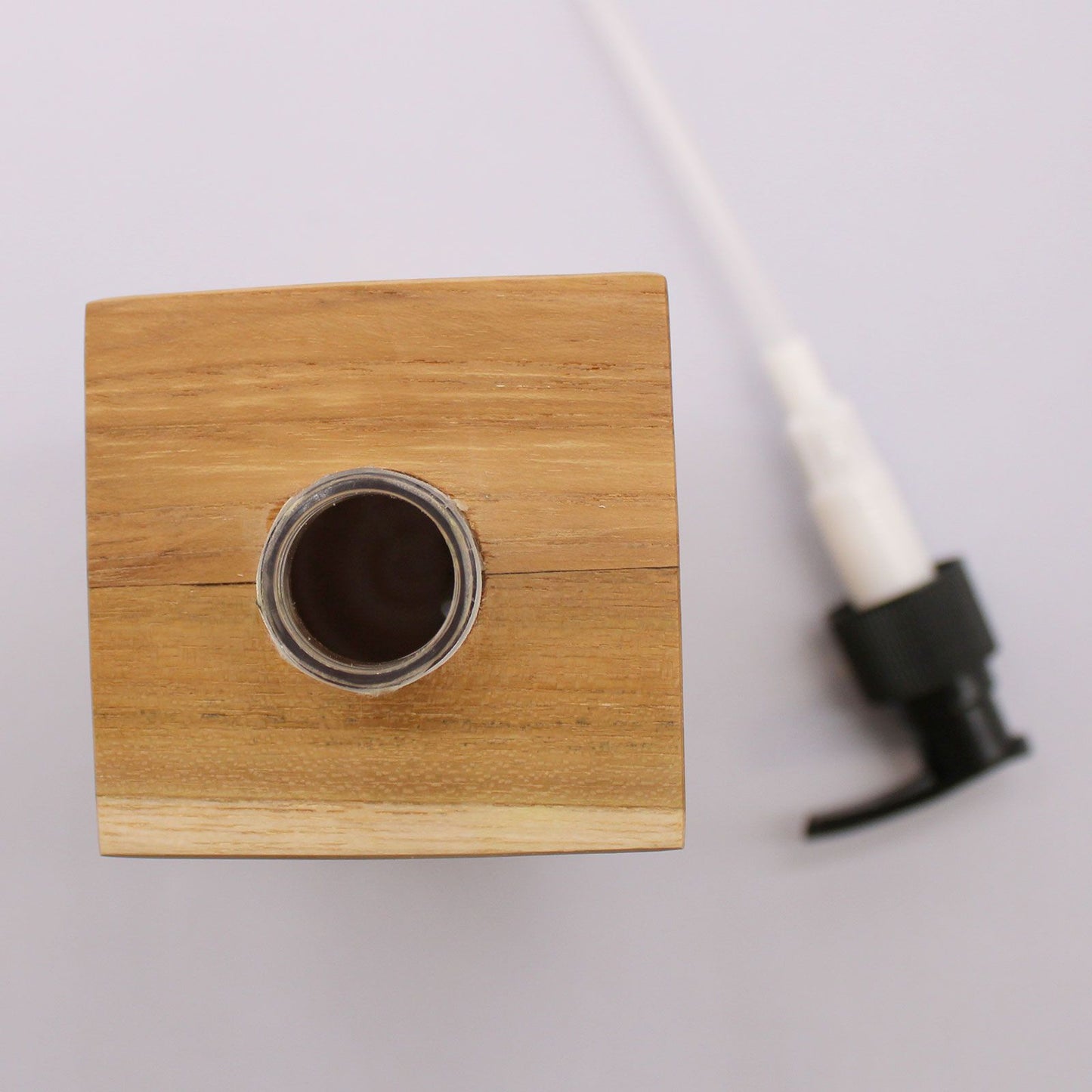 Natural Teak Soap Dispenser - Square