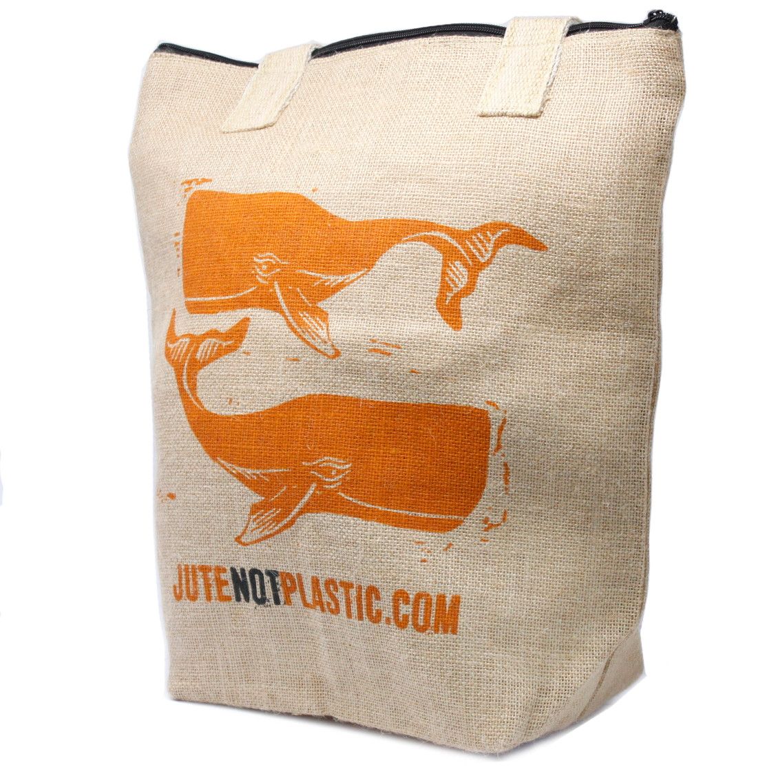 Two Whales Cotton Jute Bag