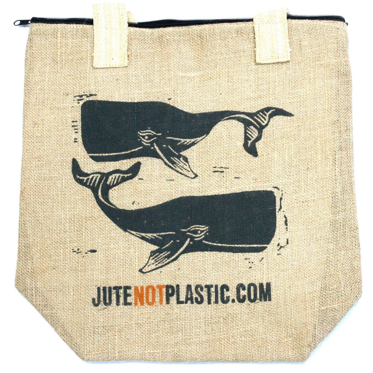 Two Whales Cotton Jute Bag