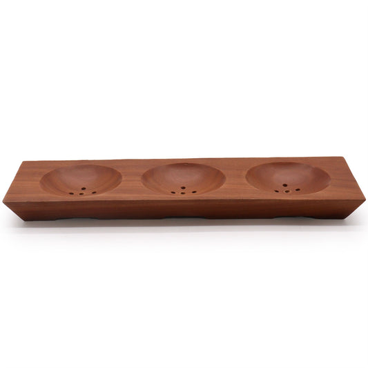 Triple Mahogany Soap Dish