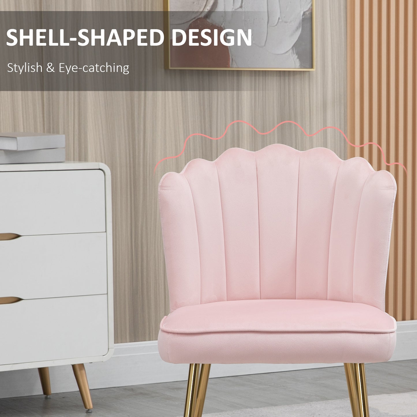 Set of 2 Shell Dining Chairs