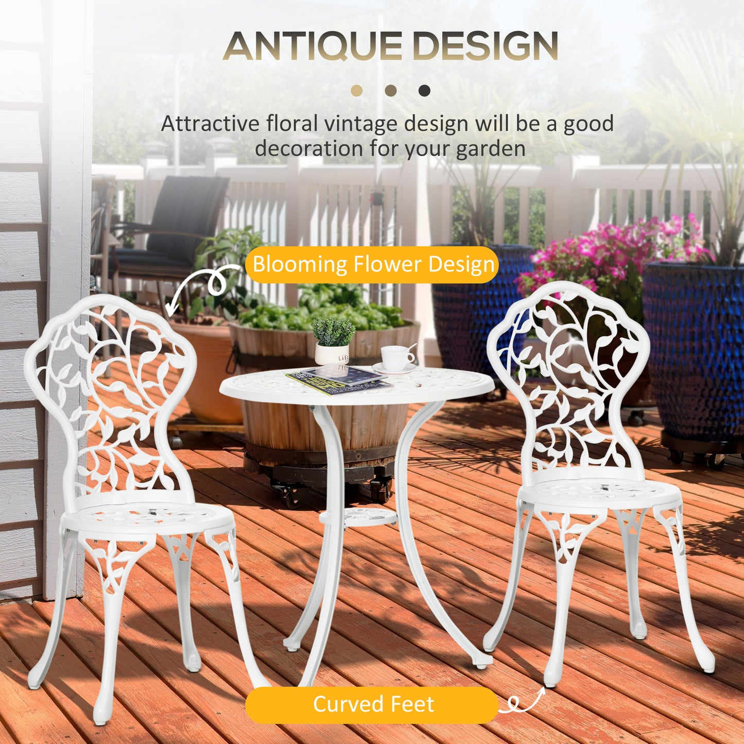 Aluminium Bistro Garden Furniture Set