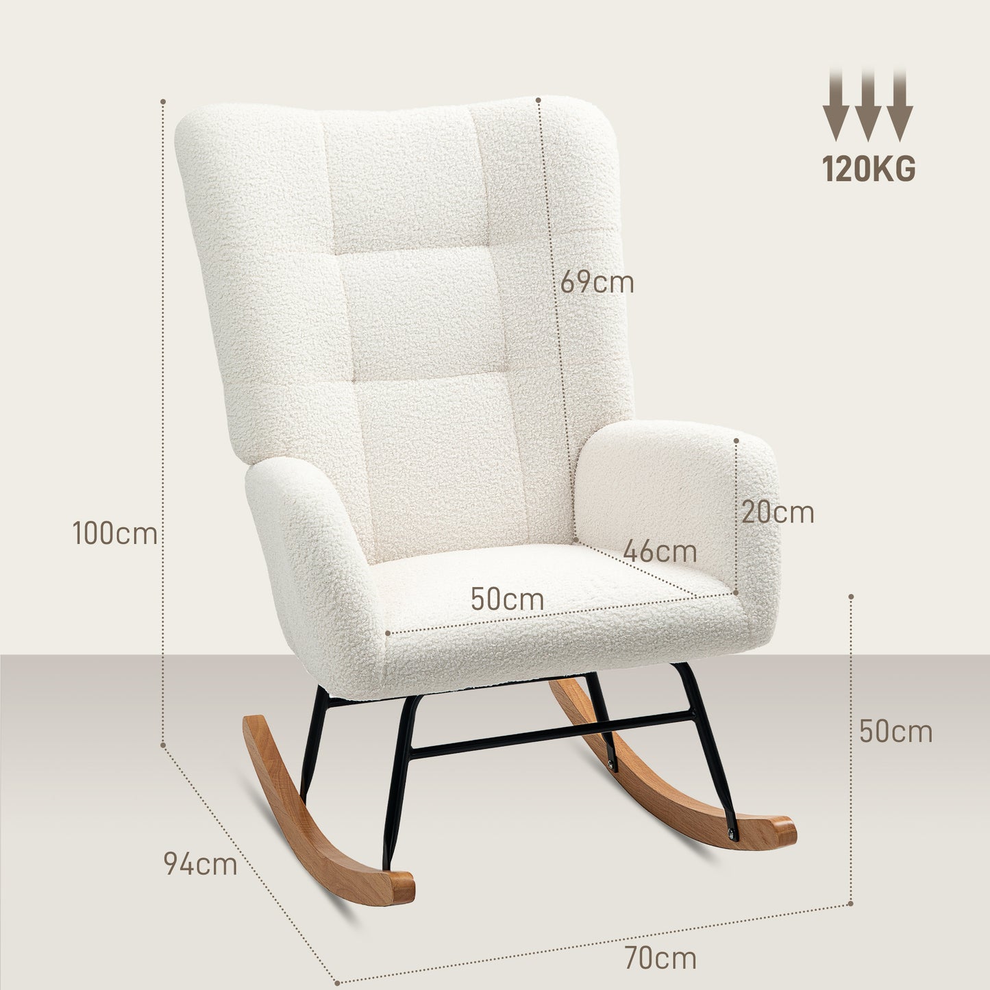 Teddy Fleece Rocking Chair