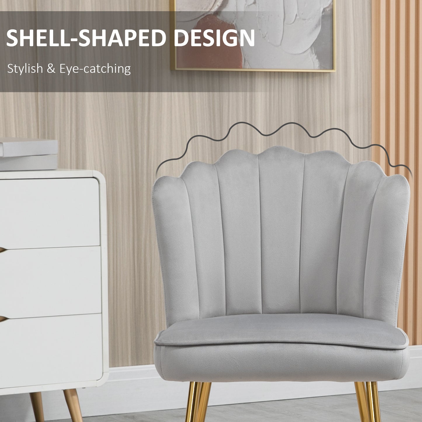 Set of Two Shell Dining Chairs