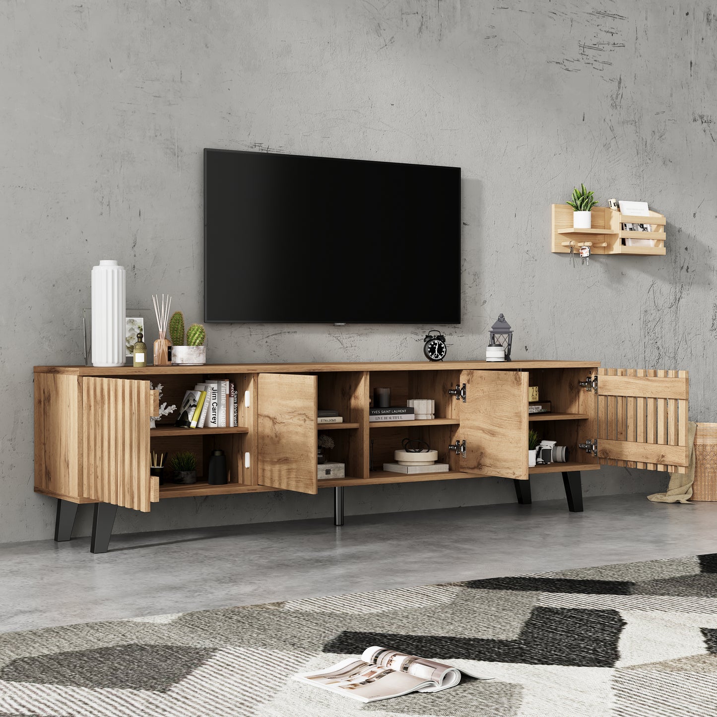 TV Stand With 4 Doors