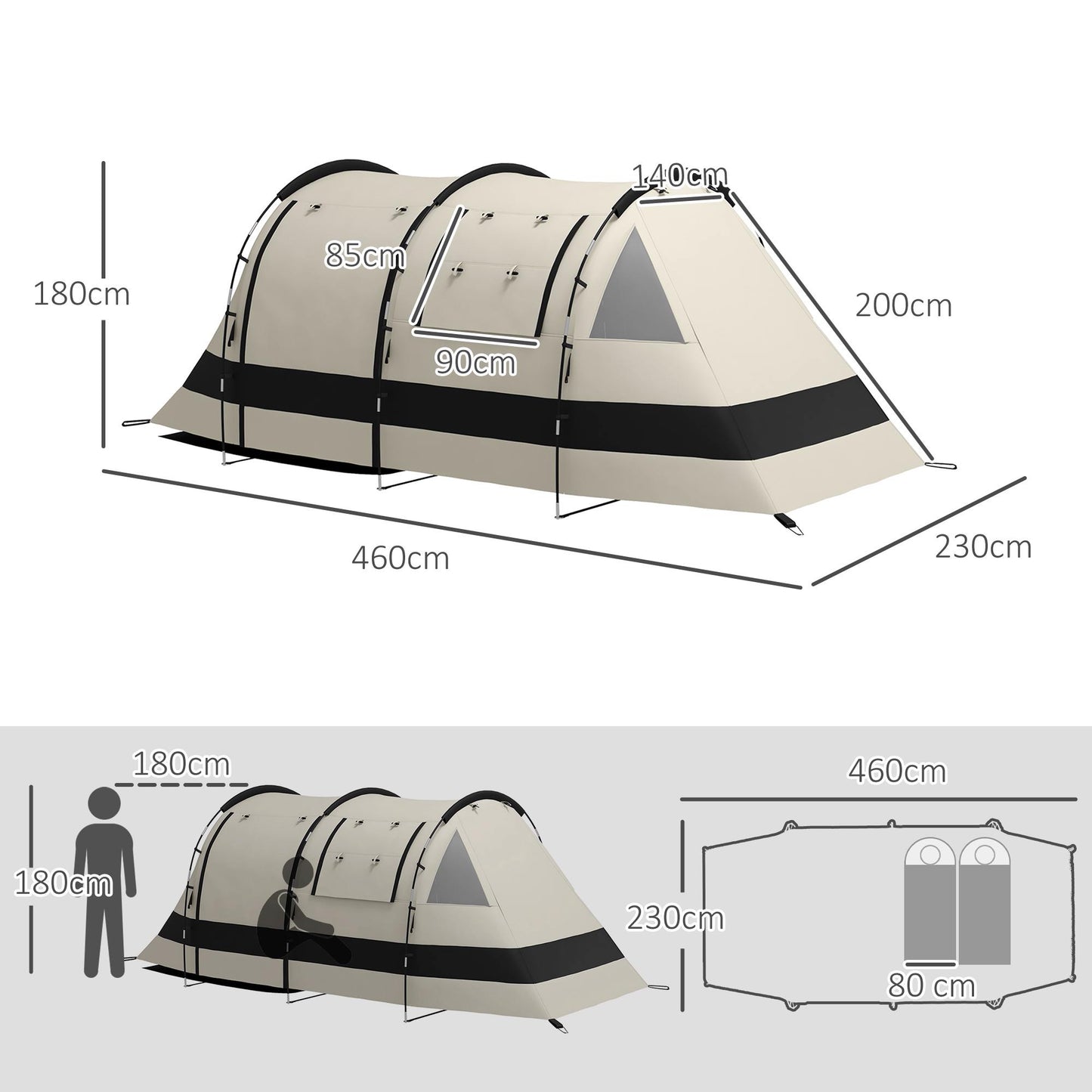 Four Man, Two Room Blackout Tent
