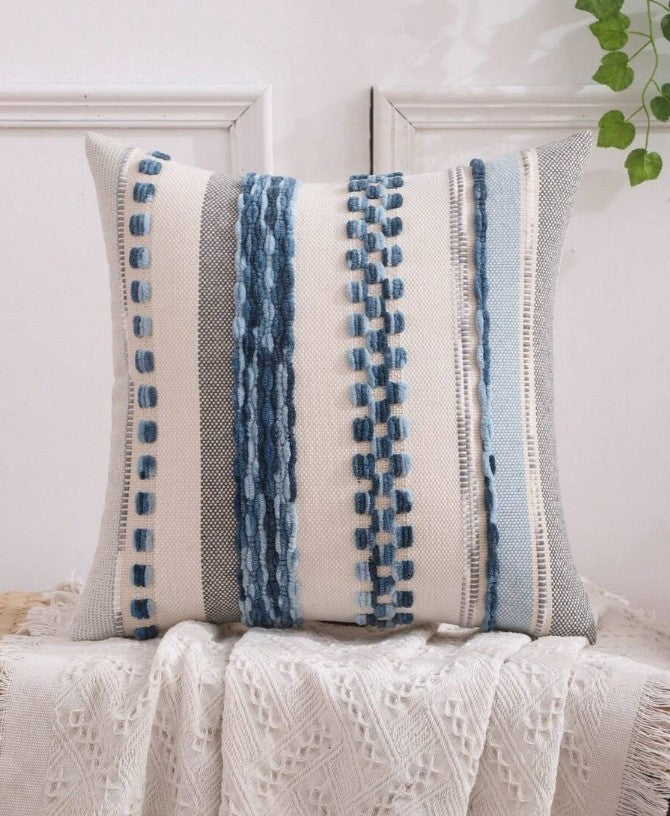 Seafoam Stripe Cushion Cover – Neutral 45 x 45cm
