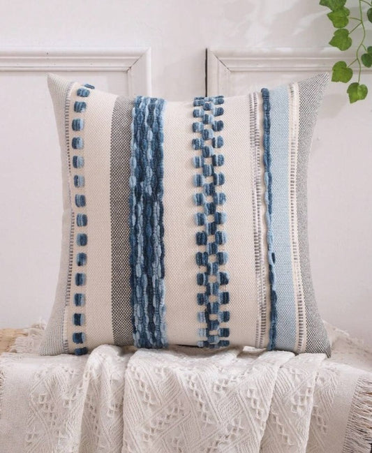 Seafoam Stripe Cushion Cover – Neutral 45 x 45cm