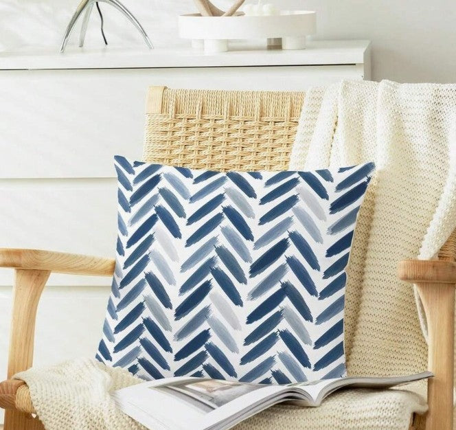 Atlantic Brush Cushion Cover – Navy & White 40 x 40cm